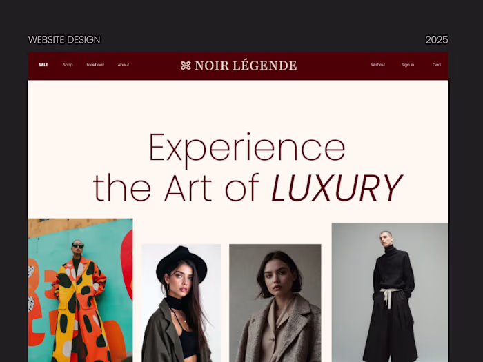 Noir Legende - Website Design