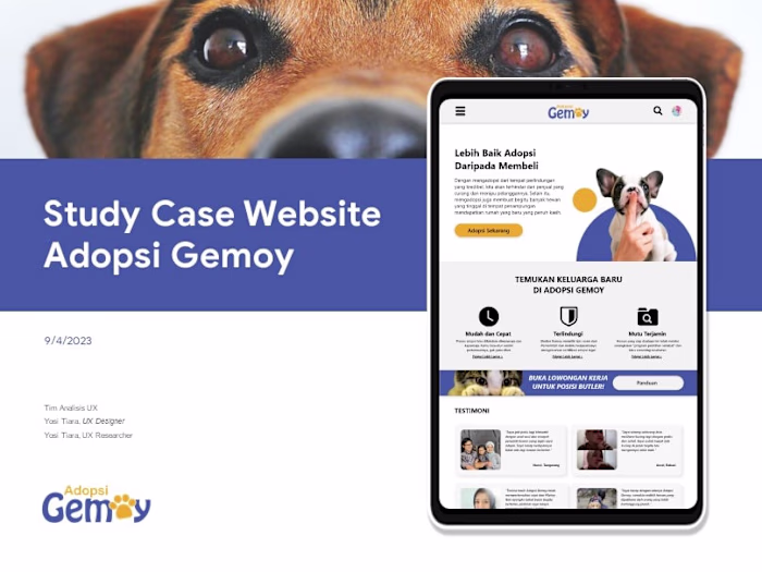 Pets Adoption Flow Design for Adopsi Gemoy Website
