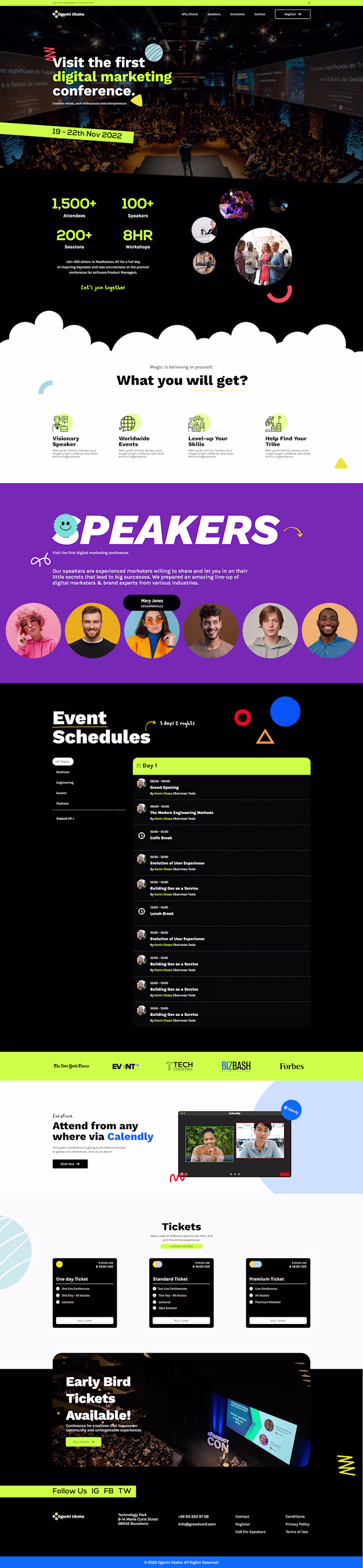 Virtual Conference Website landing Page