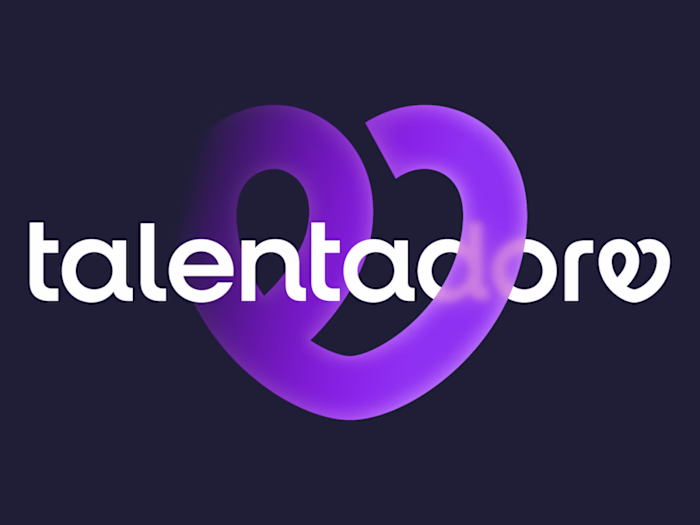 Wordmark logo concept for Talentadore, a recruitment software.