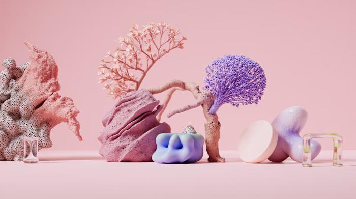 Exploring abstract shapes inside Krea.