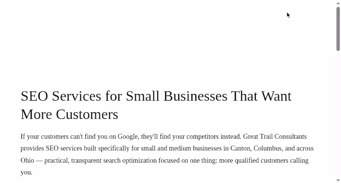 Service Page — SEO