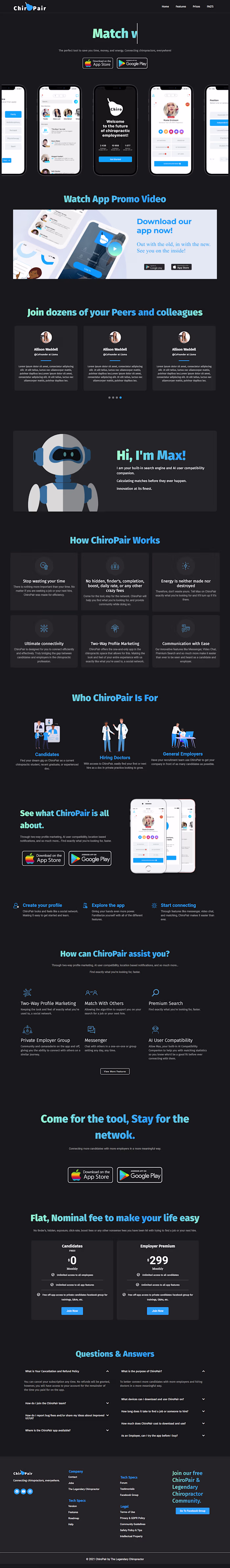 App Landing Website