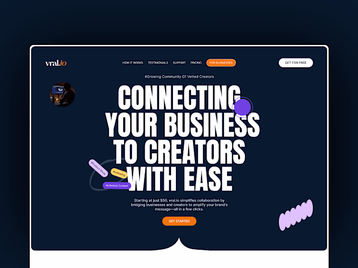 UI/UX Design - B2C Creators Platform