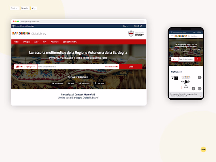 Digital heritage portal for Sardegna Digital Library