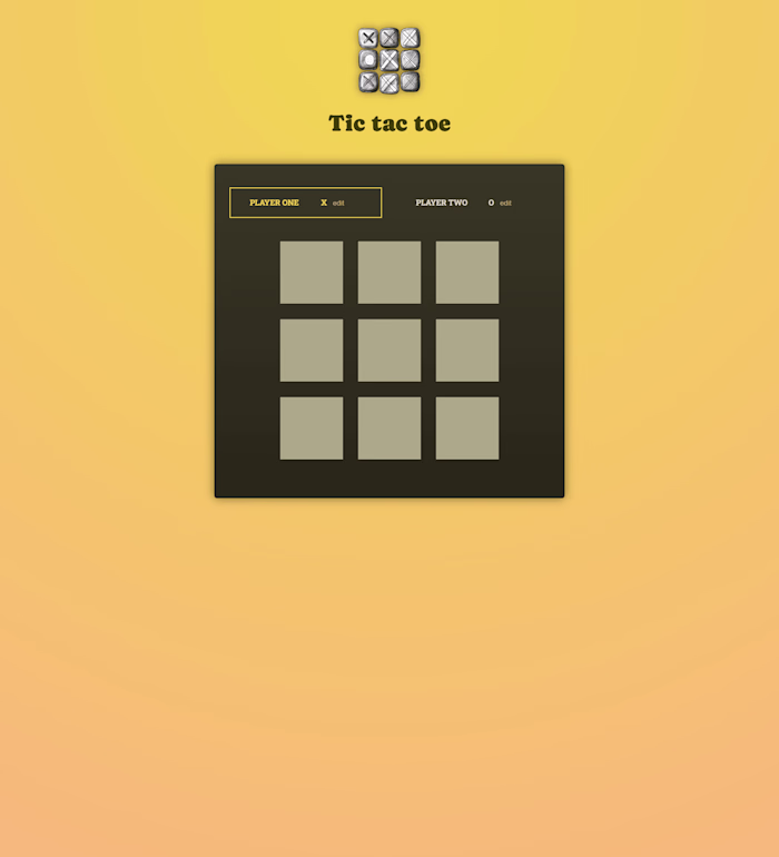 Tic tac toe game