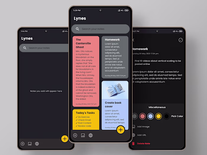 Lynes - Android notes app