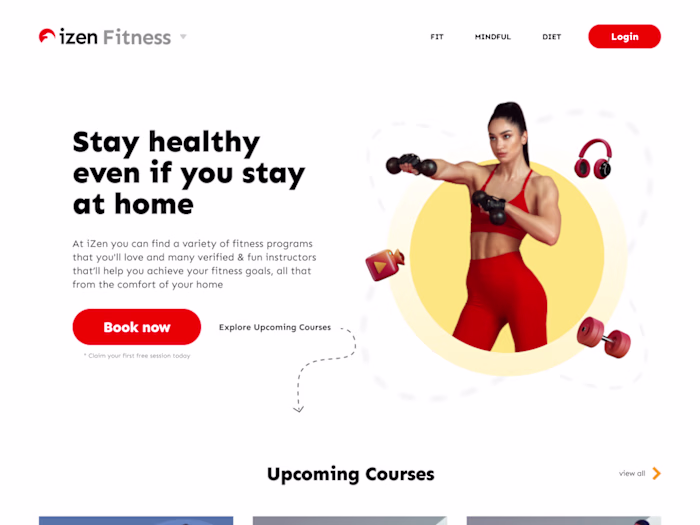 iZen Fitness Website Design