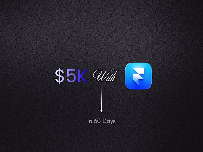 Starting my own
@framer (https://x.com/framer) Challenge
$5K