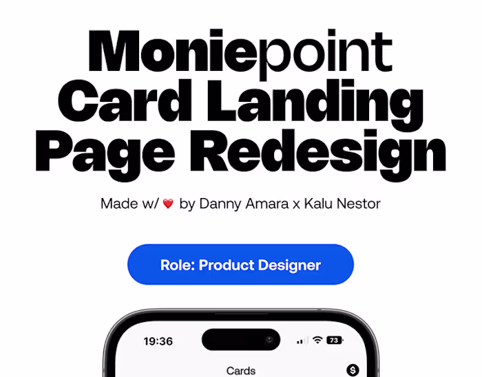 Moniepoint Card Landing Page Redesign :: Behance