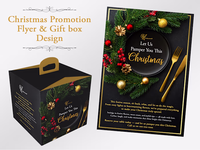 Created this promotional flyer and a delivery package design...