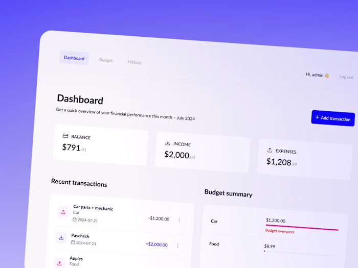 dashrise – budget planner app