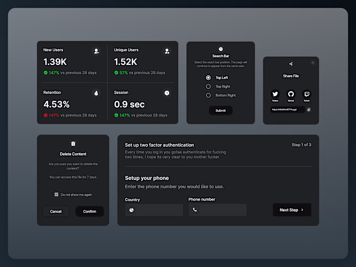 Unified Analytics and Settings Dashboard