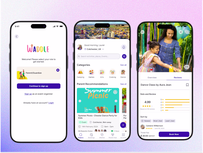 Event booking app for the UK