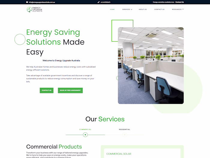 Energy Upgrade Australia – Conversion-Optimized Webflow Site