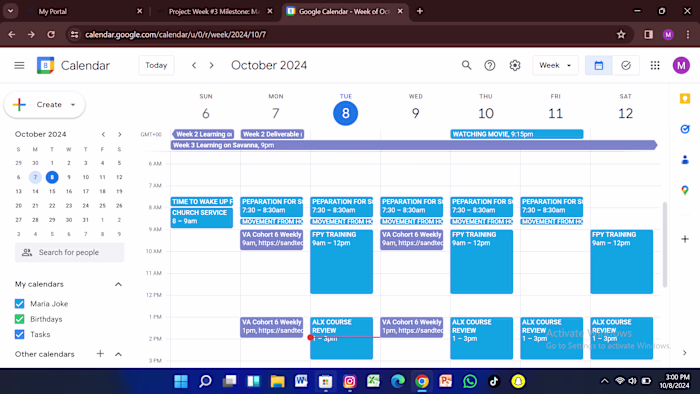 Task scheduling and calendar Coordination