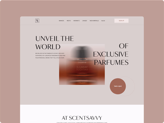 A Luxurious E-Commerce Experience for Perfume Lovers 