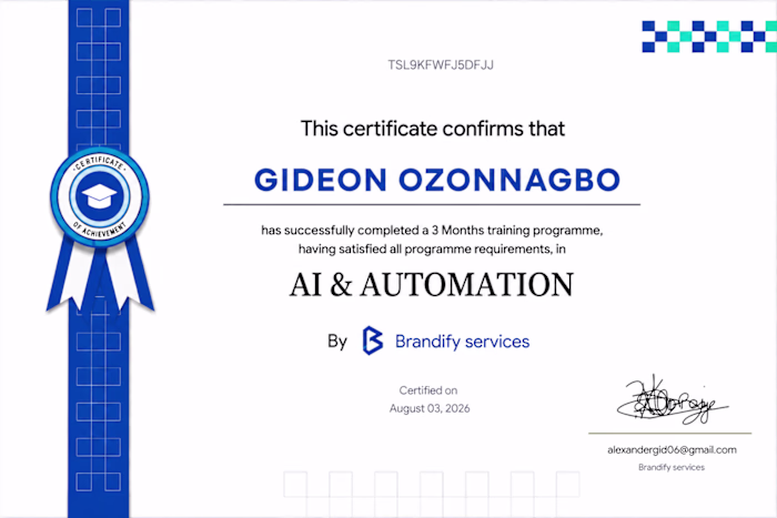 certificate of completion 🥰
