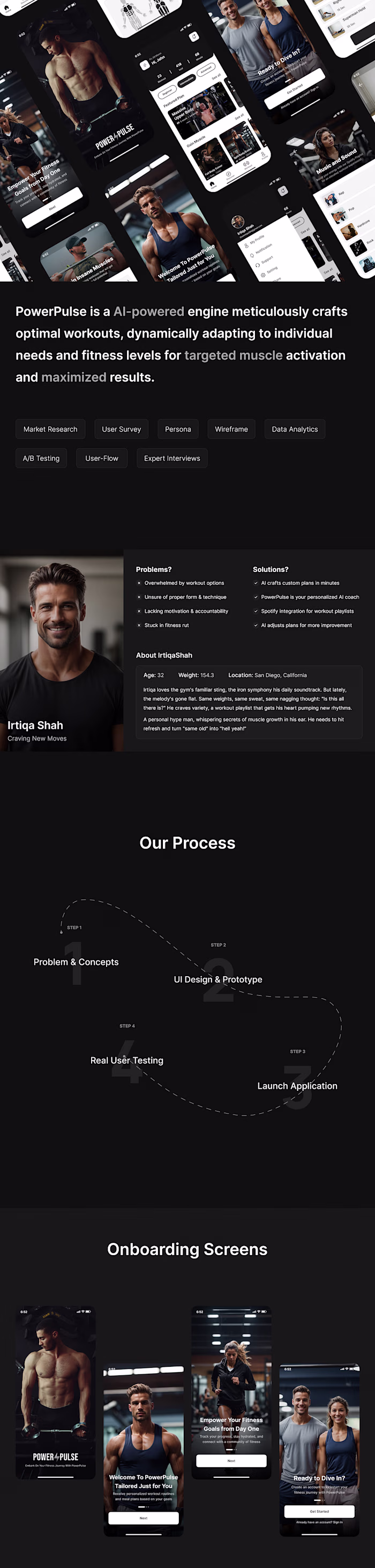 PowerPulse — Workout App UI Design