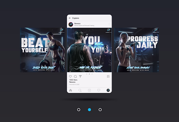 You vs You – Nexora Gym Social Media Campaign