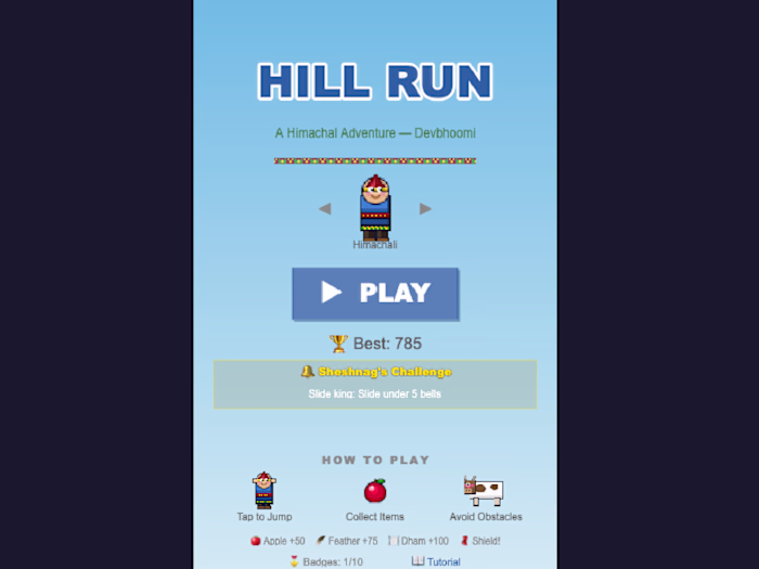 Hillrun — A Himachali Runner Game Built in 5 Hours