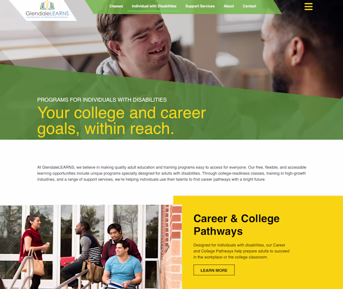 GlendaleLEARNS website copy