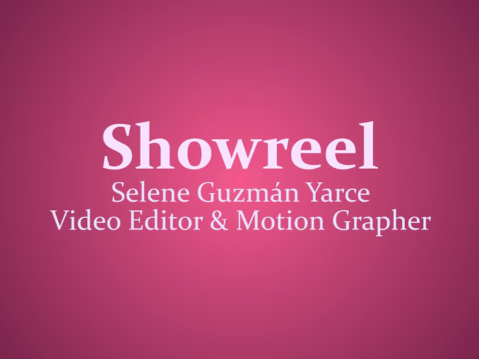 Video editor reel