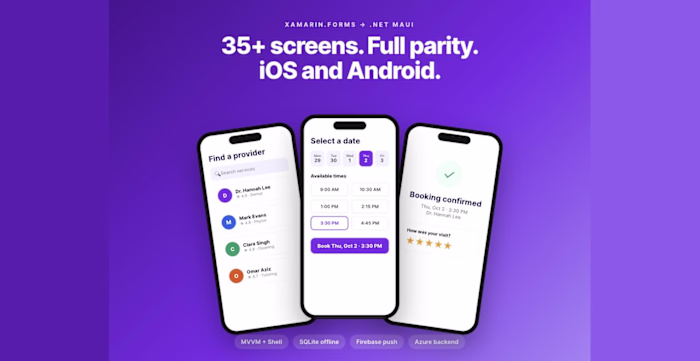 Xamarin.Forms to .NET MAUI: 35+ Screen Booking App