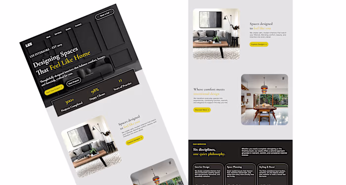 Interior Decoration Landing Page
