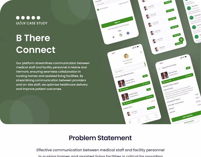 B There Connect Mobile App | Figma Design