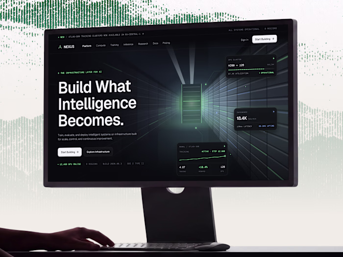 Nexus — AI Infrastructure & Compute Platform Landing Page