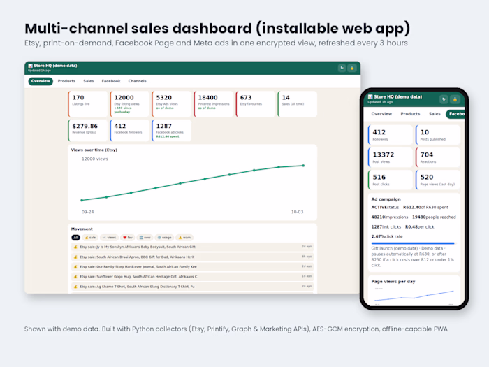 A private, installable web app