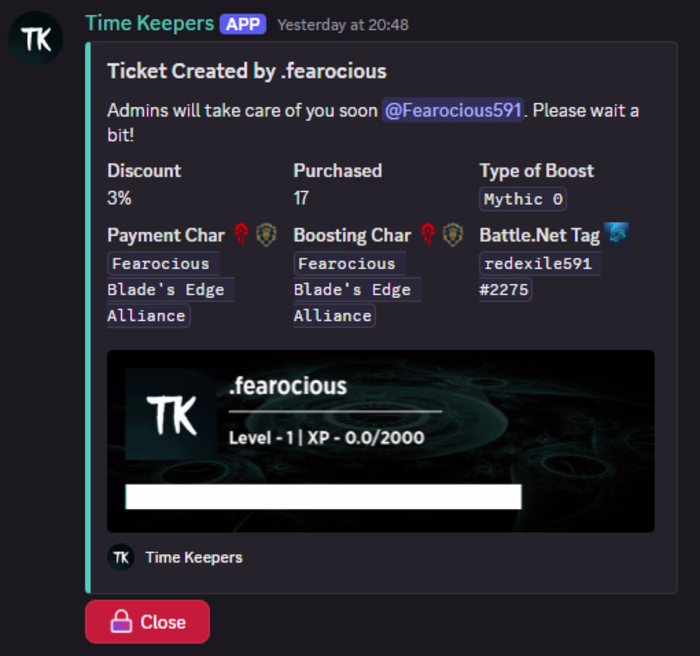 Timekeepers — Ticket & Support Automation Bot