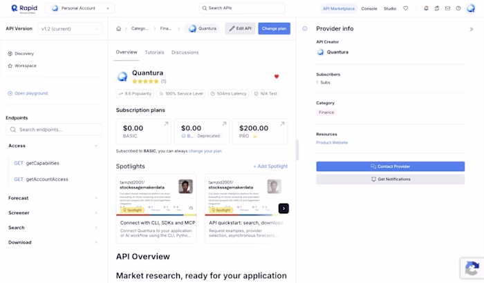Forecast API, SDKs & OAuth