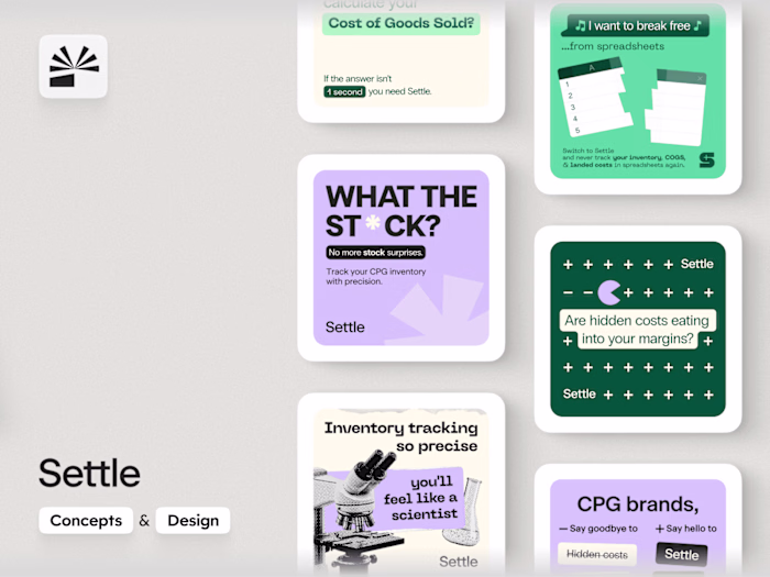 Ad Concepts + Designs for Settle