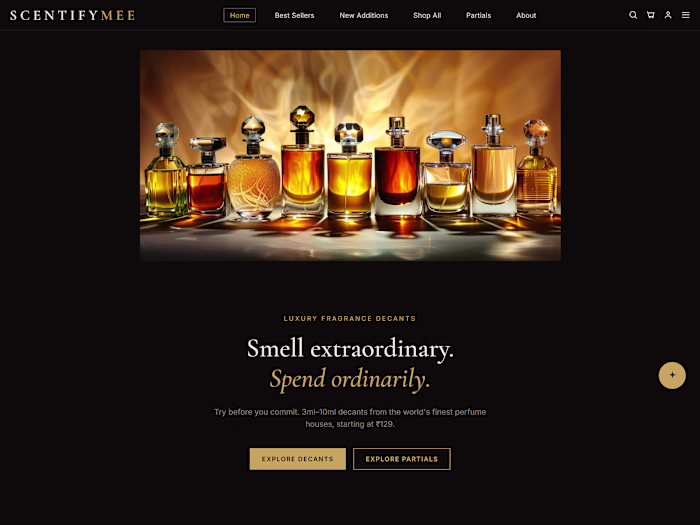 Project title
SCENTIFYMEE — Full-Stack E-Commerce