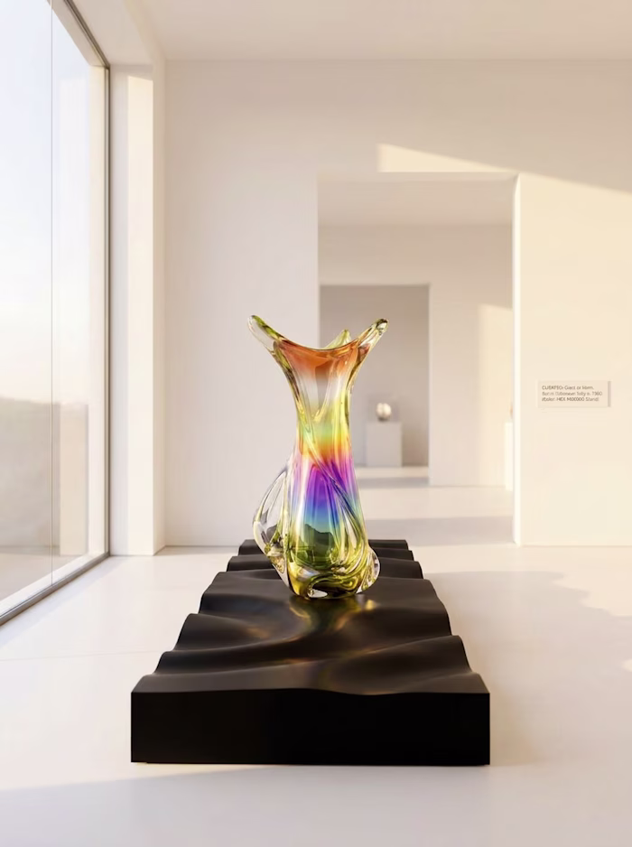 Explore My Realistic Vase Reconstruction in Gallery Setting