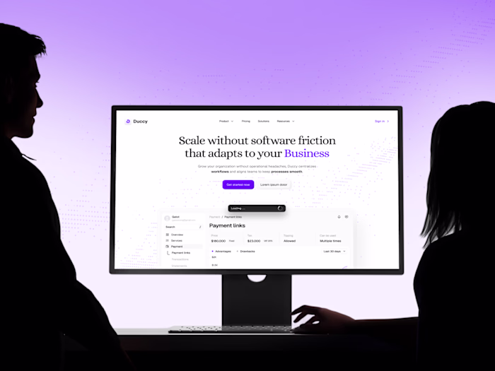 Duccy - B2B SaaS Landing Page