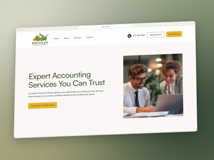 Framer Template Customization  for Jerusalem Financial Group