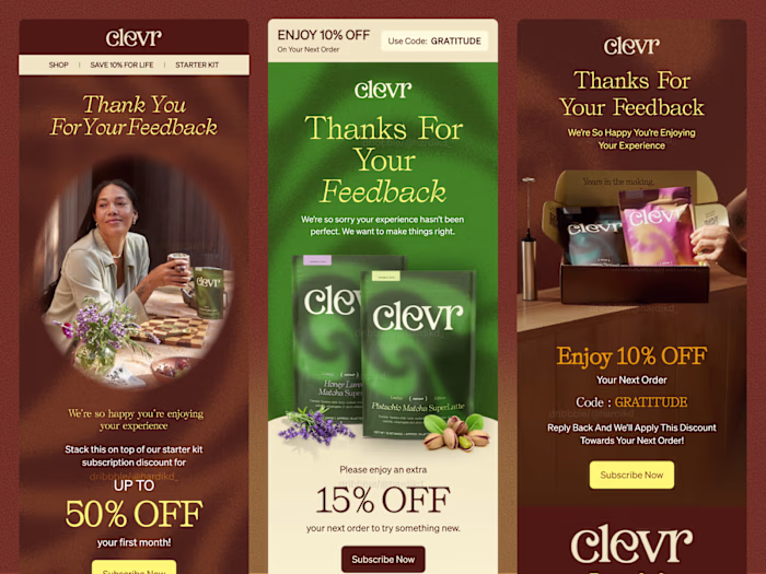 Modern Email Design for Clevr
