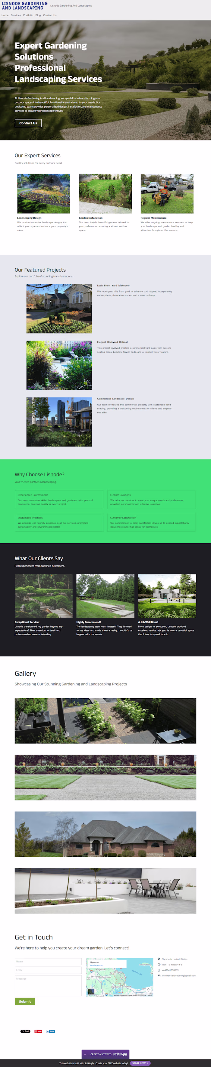 Website For Lisnone Gardening And Landscaping