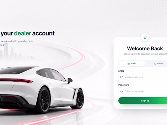 CBZ Dealer Dashboard — Live Car Auction Platform