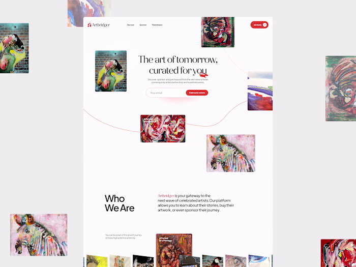 Artbridger Landing Page Design & Development