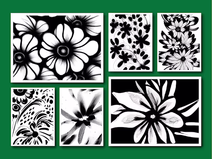 black flowers