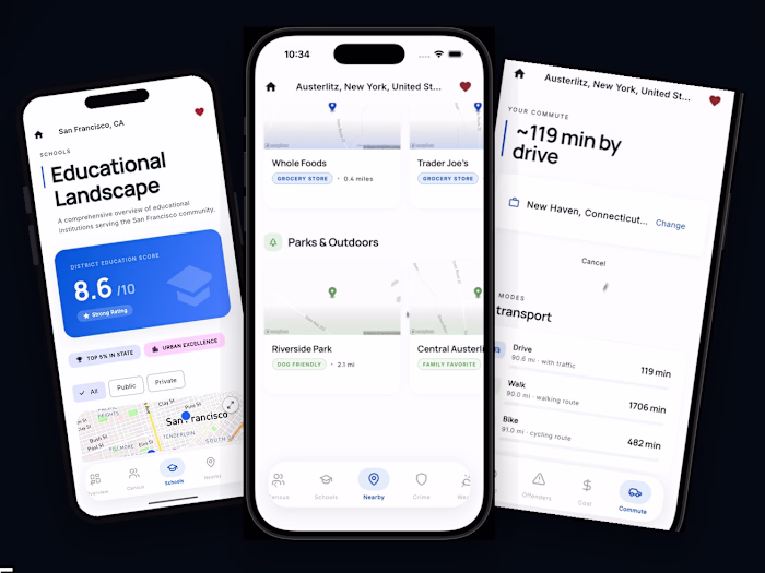 Relocate — Flutter Starter Kit for Neighborhood Research