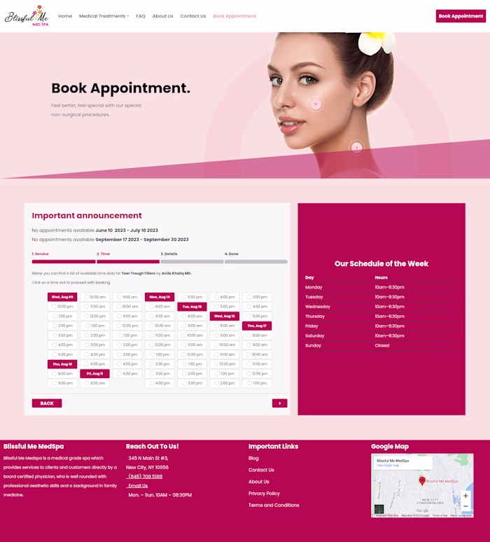 Business/Booking Website