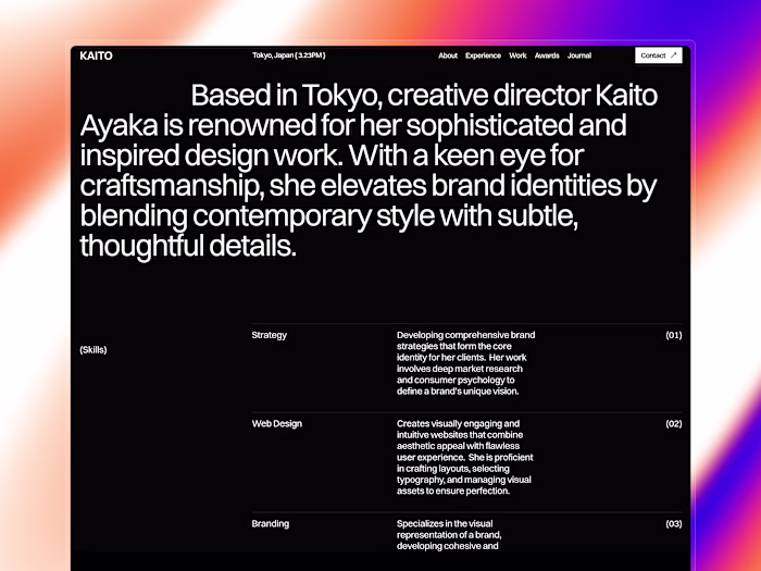 Kaito Ayaka Resume Site