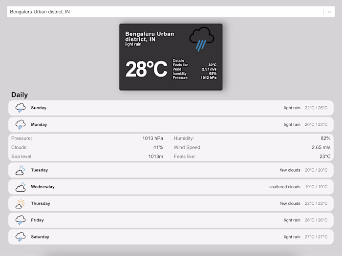 Weather app 