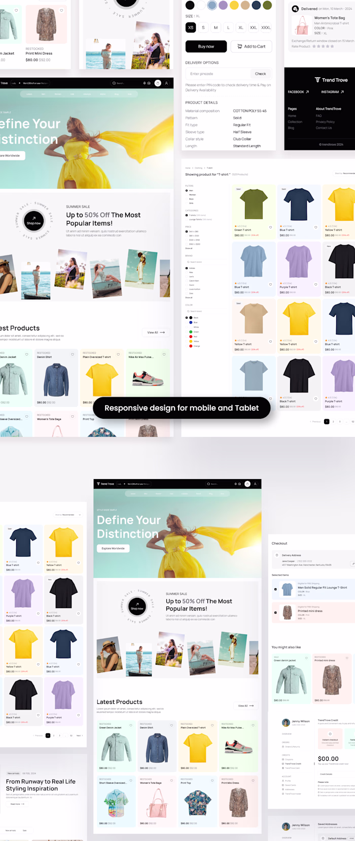 Trendtrove: Fashion eCommerce Website UI Kit 