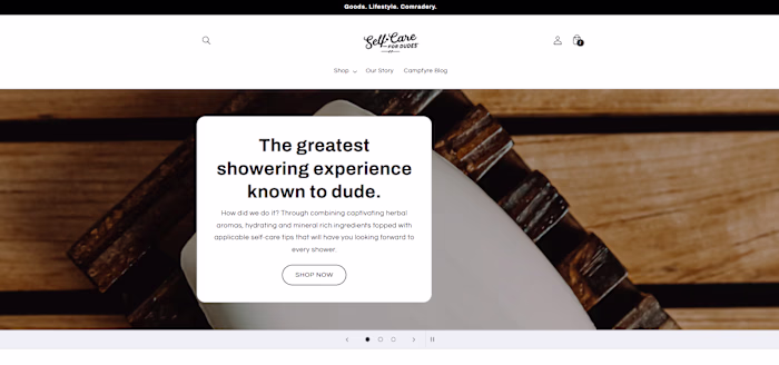 Product Page Development for Self Care for Dudes